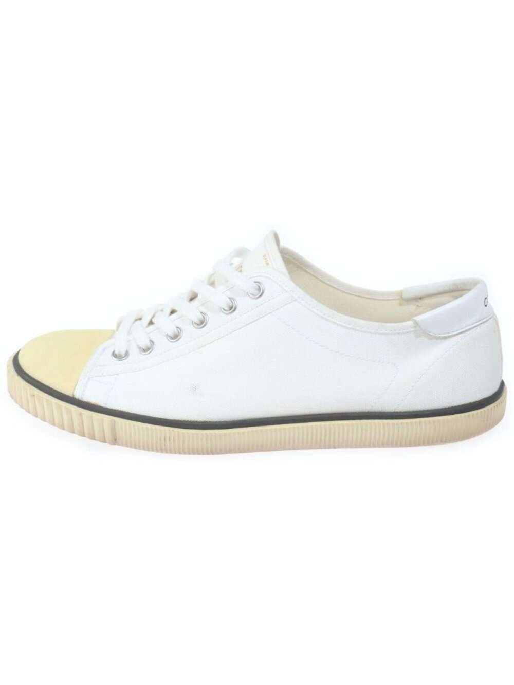 Celine Blank Canvas Low Cut Sneakers White